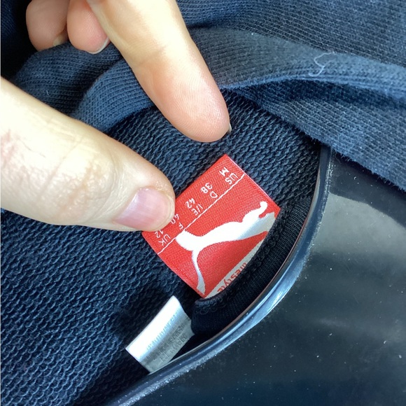 Puma Women's m Pink Speed Cat Long Sleeve Black zip up Pullover Sweatshirt - Picture 3 of 4